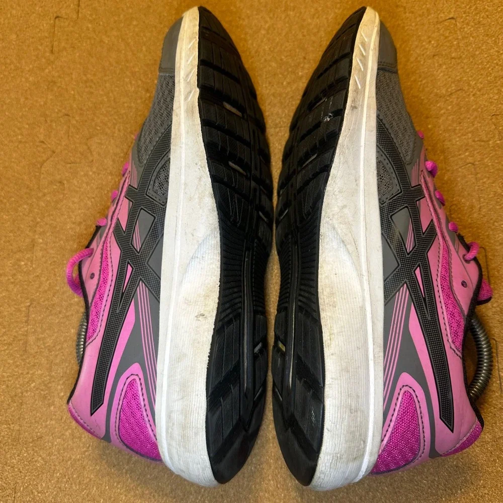 Asics Contend 4 Womens Running‎ Shoes Pink Charcoal Grey T791S Sneakers Size 9